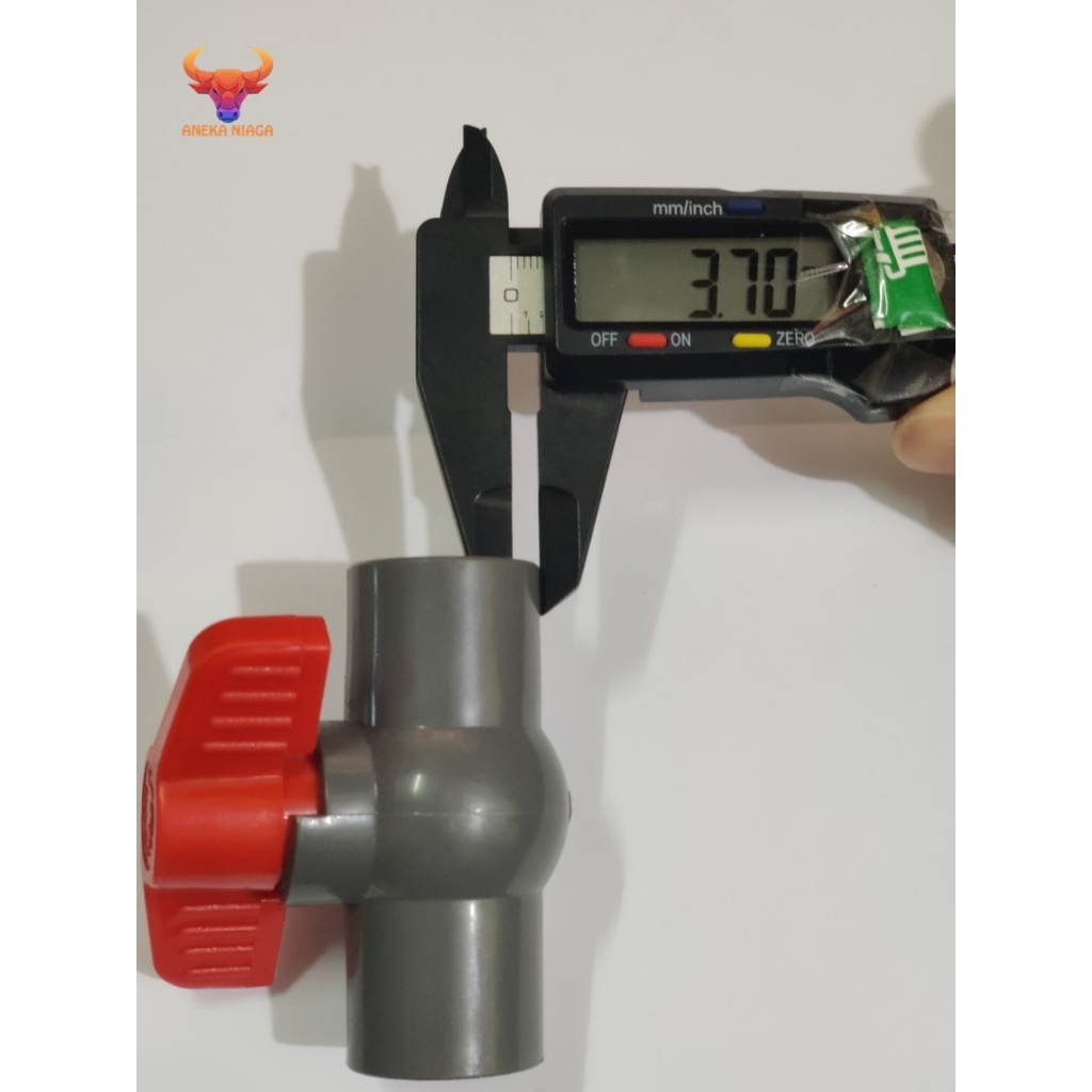 AN - Stop Kran Pvc polos Ball valve 20mm 1/2 inch (bukan ukuran umum) untuk Pipa PPR Rucika Kelen Gr