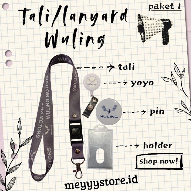 

Tali Id Card / Lanyard WULING MOTORS [Abu-Abu] Termurahhh!! Ready Stok!!!