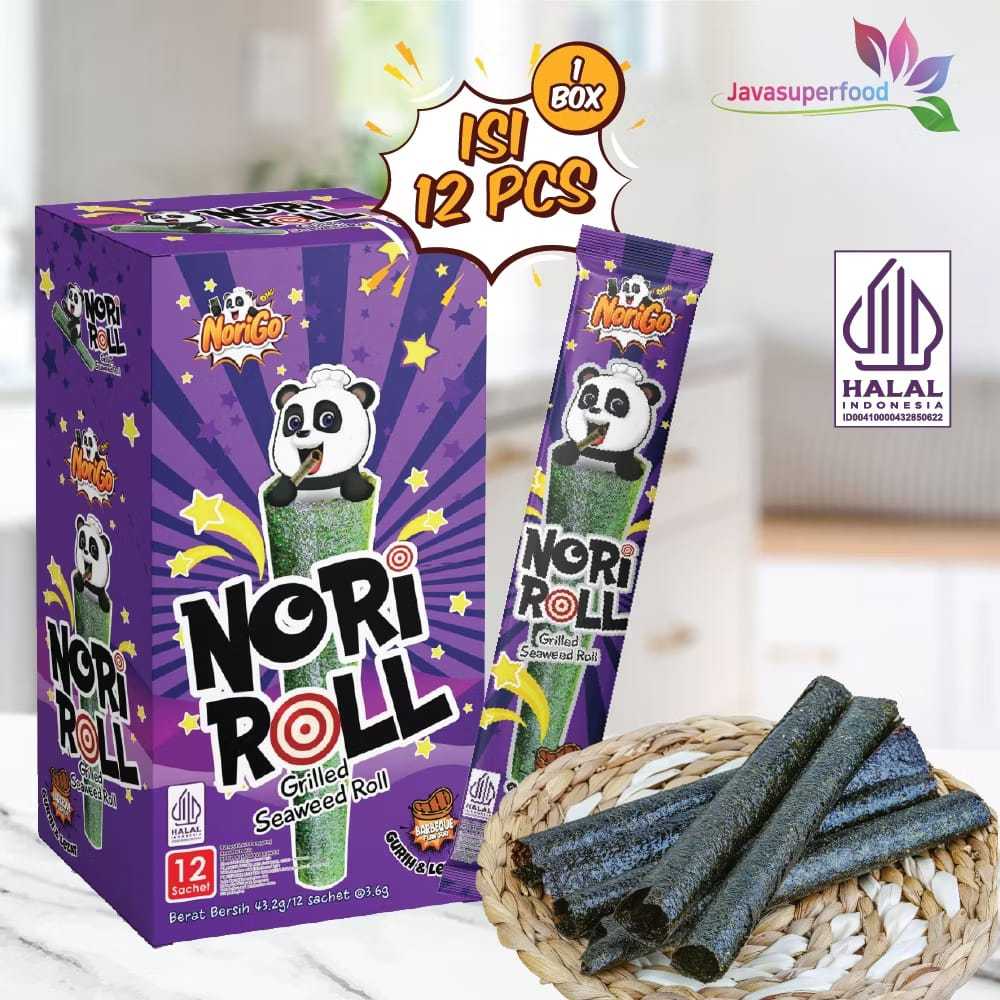 

Snack Nori Roll Grilled Seaweed Roll 1 box isi 12Pcs / Snack Rumput Laut 2.5g