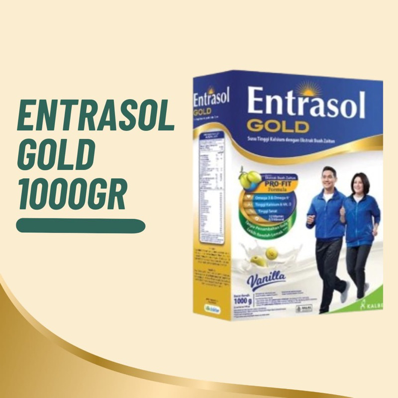ENTRASOL GOLD 1000gr Vanila Susu Entrasol Rendah Gula