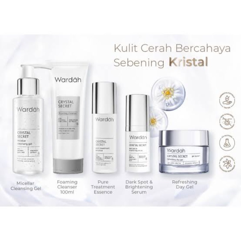 wardah crystal secret series - wardah crystal secret facial wash - wardah crystal secret cream