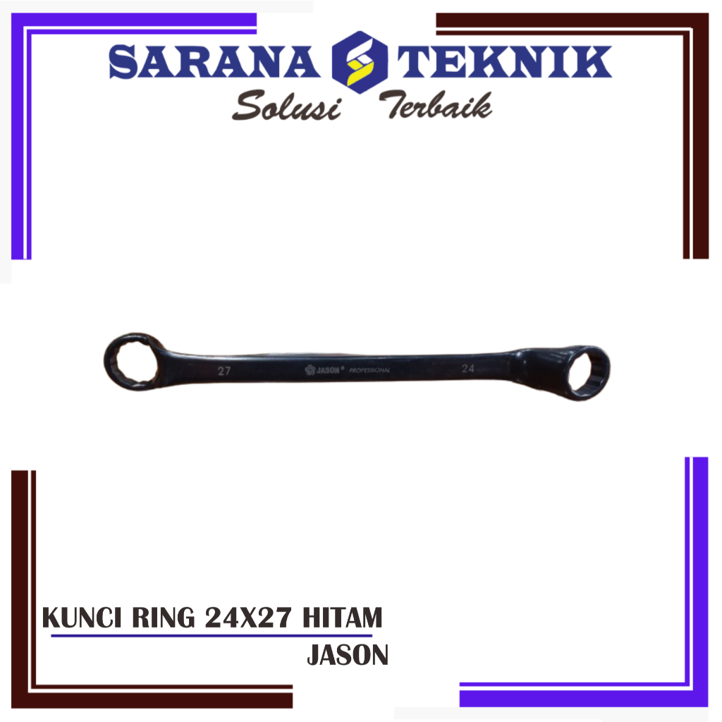 KUNCI RING 24 X 27 MM HITAM SATIN JASON