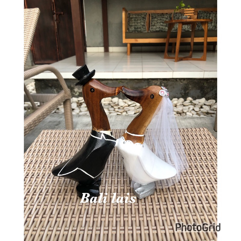 patung pajangan bebek wedding/kado ulang tahun/dekorasi pajangan meja