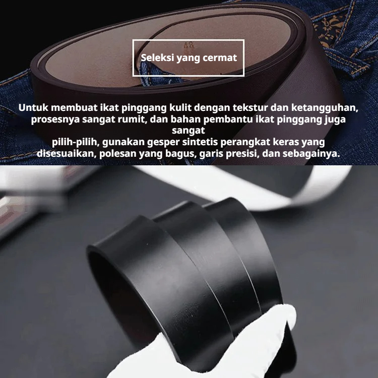 ORIGINAL 100% kulit sapi Sabuk Kulit Asli Pria Bisnis Sabuk Pria Ukuran Besar Sabuk Kulit Sapi