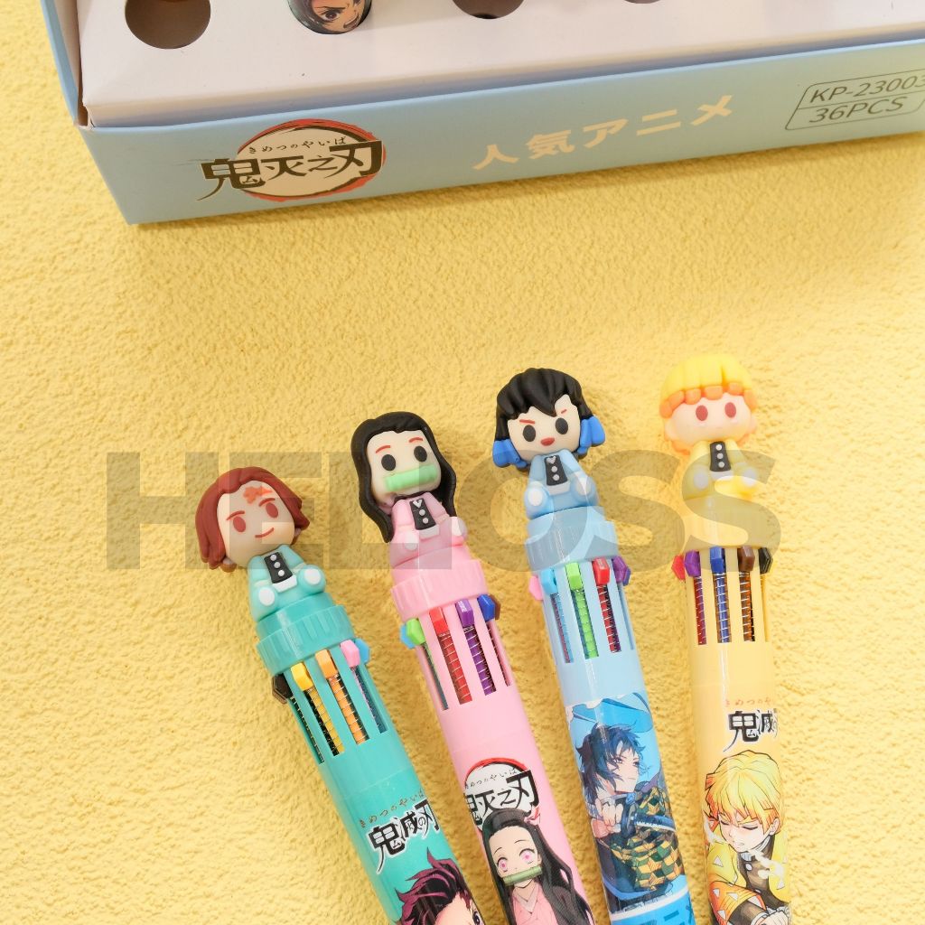 

PULPEN 10 WARNA DEMON SLAYER PEN MEKANIK CETEK 10 WARNA KITMETSU NO YAIBA HELIOSS.CO