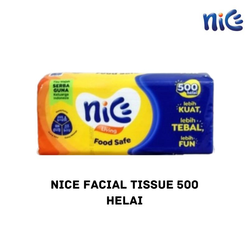 Nice Facial Tissue 500 Helai (Kemasan Baru Nice 250 Sheets)