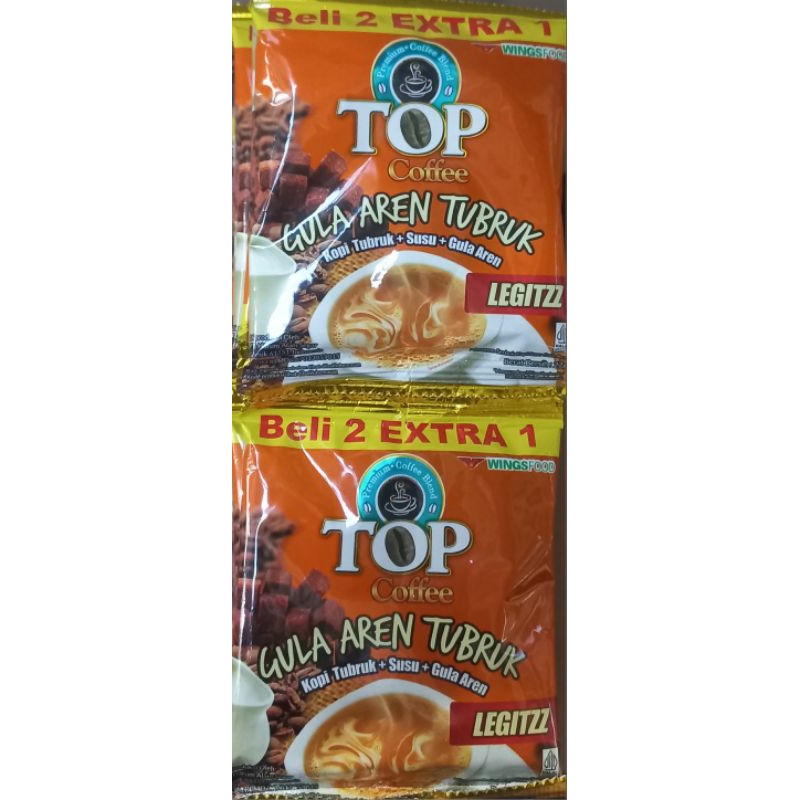 

TOP COFFE GULA AREN TUBRUK 1 renceng ( 15 sachet)