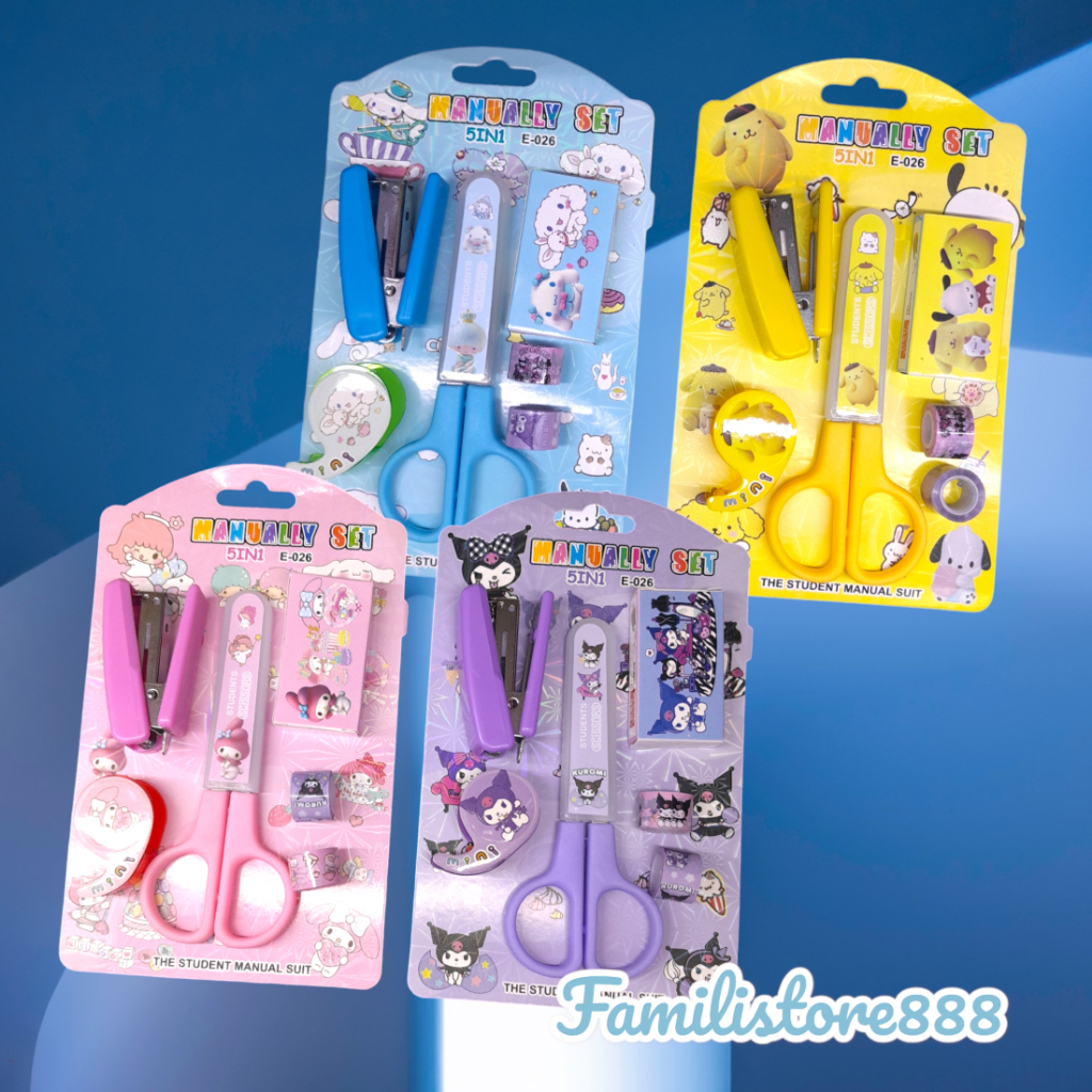 

SET STATIONARY Stapler Pemotong Selotip Karakter Sanrio Lucu Sekolah Kantor dan Lainnya