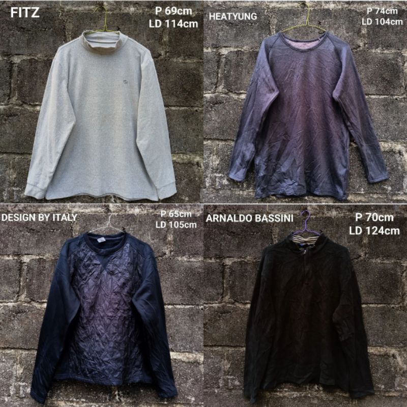 PRELOVED / THRIFT / SECOND LONGSLEVE / KAOS LENGAN PANJANG UNISEX SPORTY / OLAHRAGA MISTY GREY / DAR