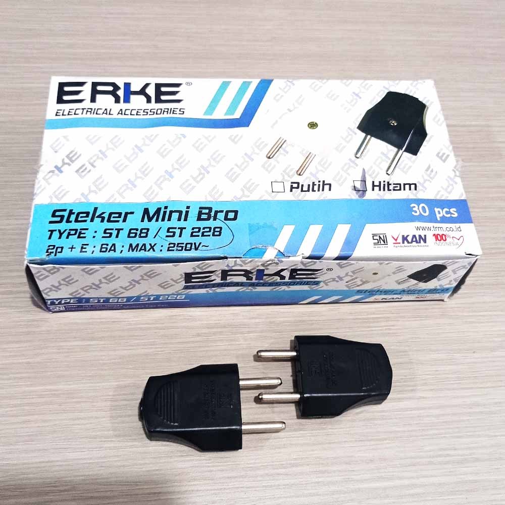 Erke Steker Gepeng Bro hitam / Steker Gepeng