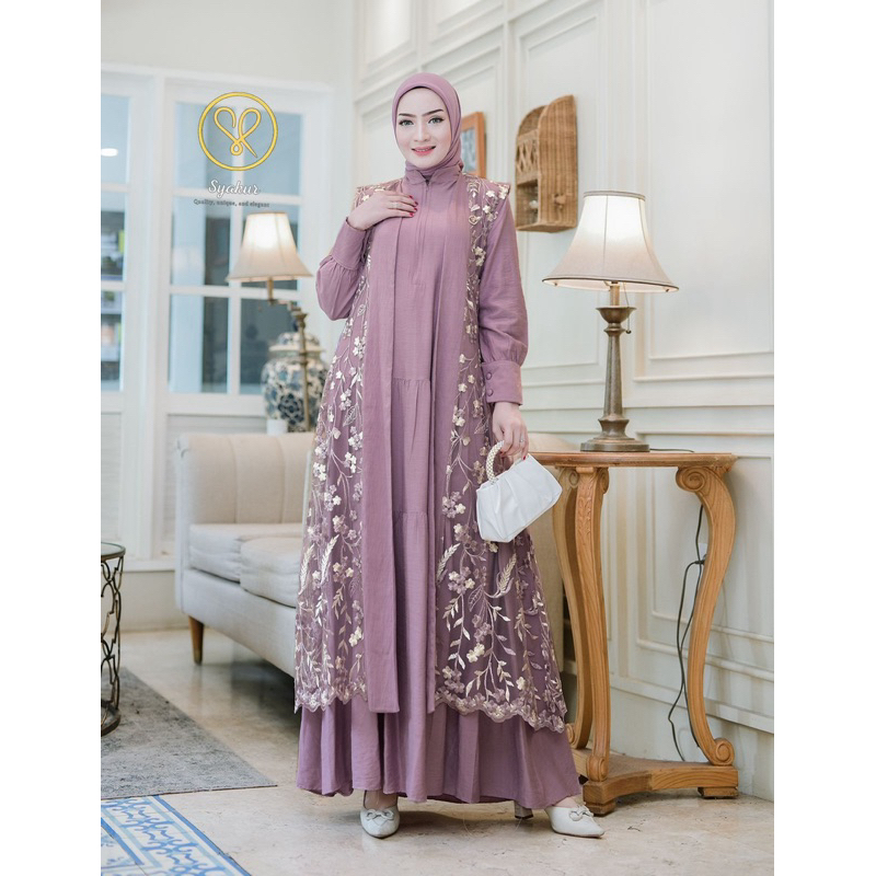 Gamis tile rompi by syakur collection