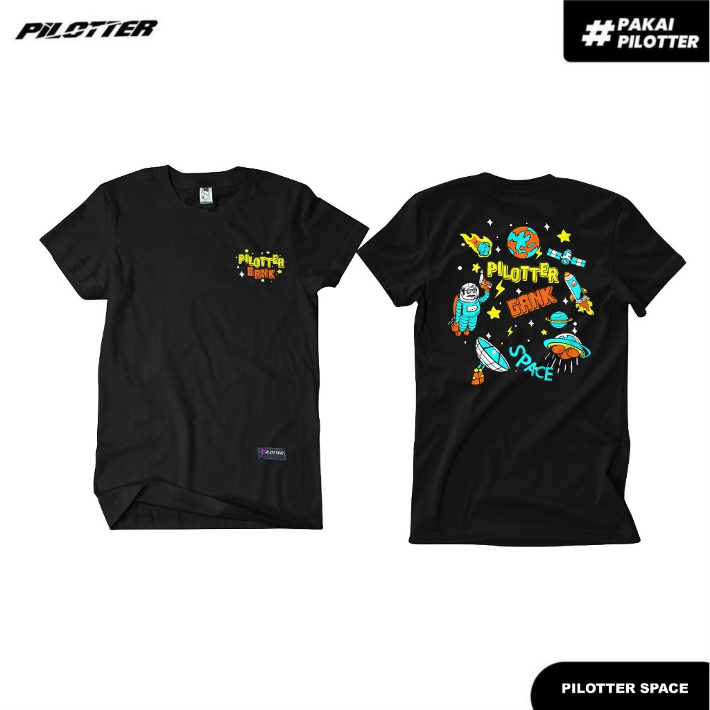 KAOS PILOTTER SPACE ORIGINAL FREE STICKER KAOS PILOTTER COWOK CEWEK