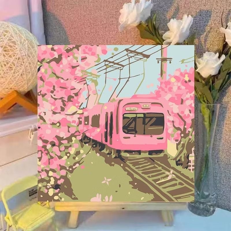 

[LUCU-LUCU] PAINTING BY NUMBER - KERETA API PINK