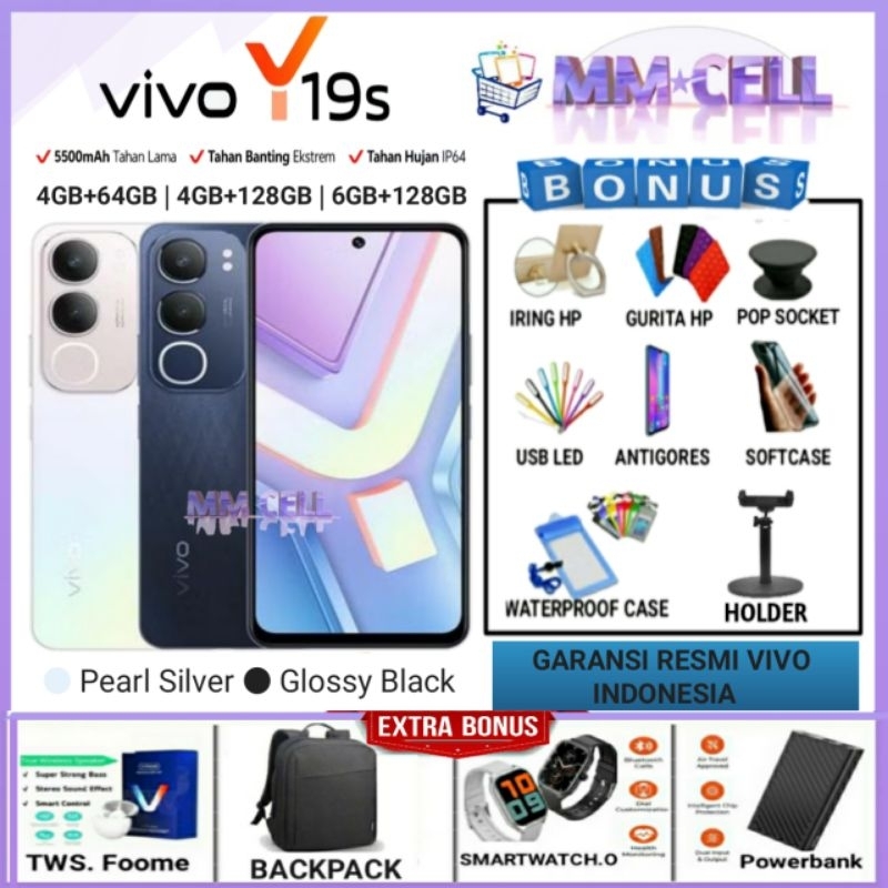 VIVO Y19S RAM 6/128 | Y19 S  4/128 | Y19s 4/64 GB GARANSI RESMI VIVO INDONESIA