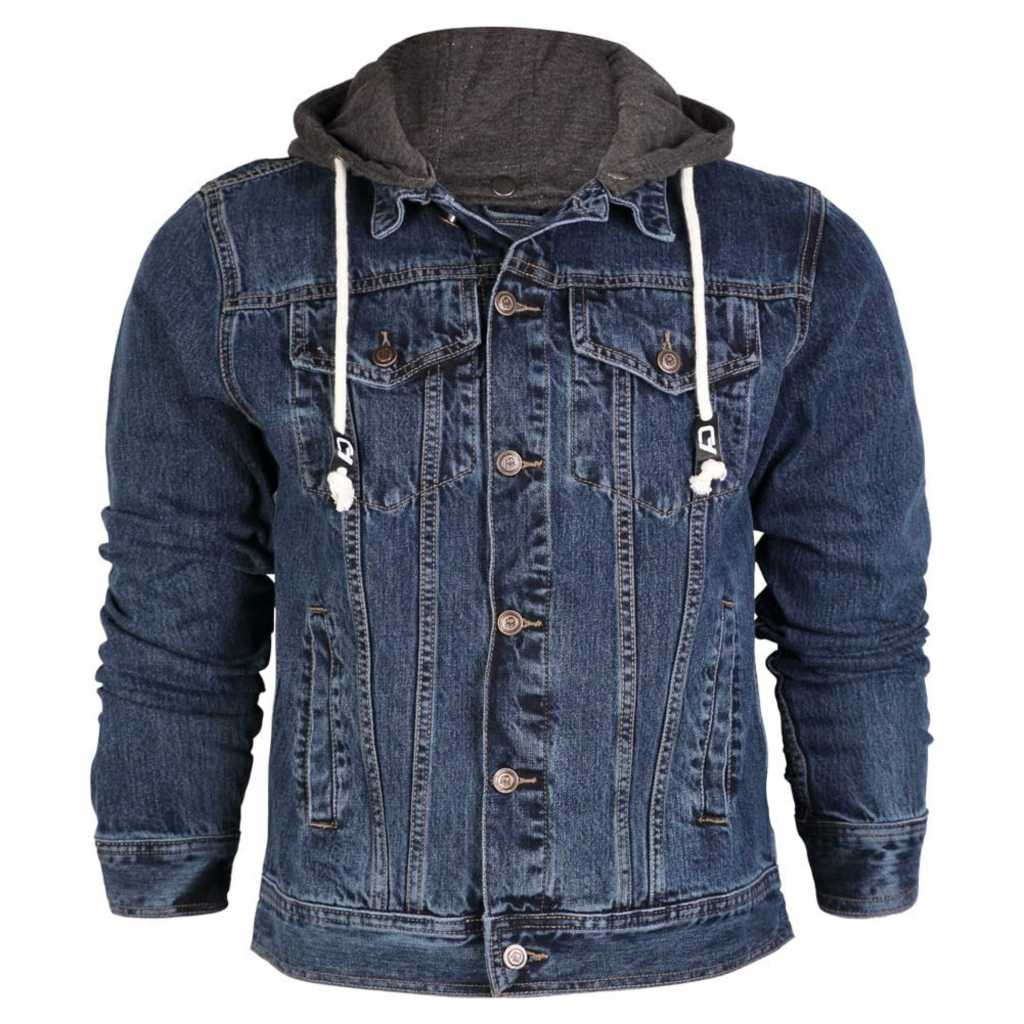 Jaket Jeans Hoodie Pria Jumbo Hoodie Jaket Jeans