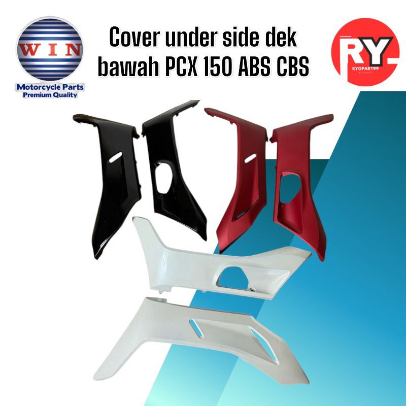 cover under side dek bawah pcx 150 Hitam merah dof putih