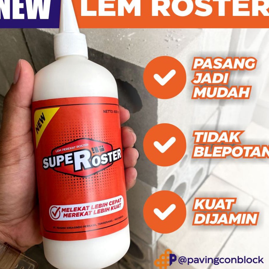 

EKSKLUSIF Lem Perekat Roster SuperRoster 6 gr Perekat Khusus Roster