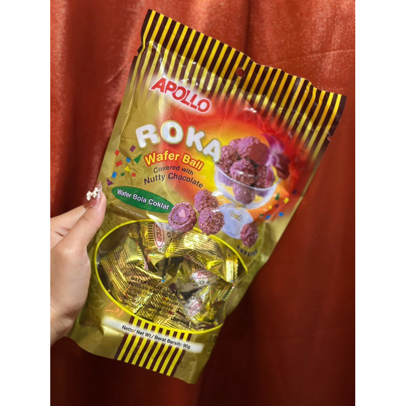 

Wafer Bola Coklat Roka Apollo / Apollo Roka Wafer Ball Nutty Chocolate