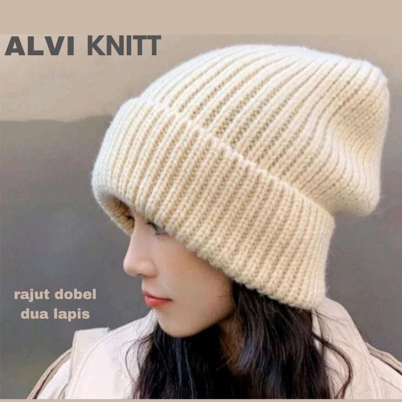 ALVI KNITT TOPI KUPLUK FUJI TOPI KUPLUK WANITA TOPI KUPLUK FURTALK TOPI KUPLUK KOREA TOPI KUPLUK DIS