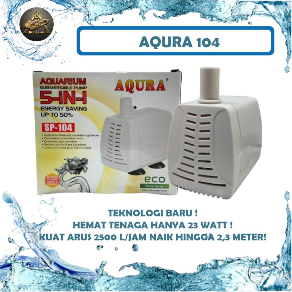 PROMO AQURA SP-104 POMPA KOLAM IKAN AQURA SP 104 NAIK 2,3 METER POMPA 2500 LITER PER JAMPOMPA AIR HI
