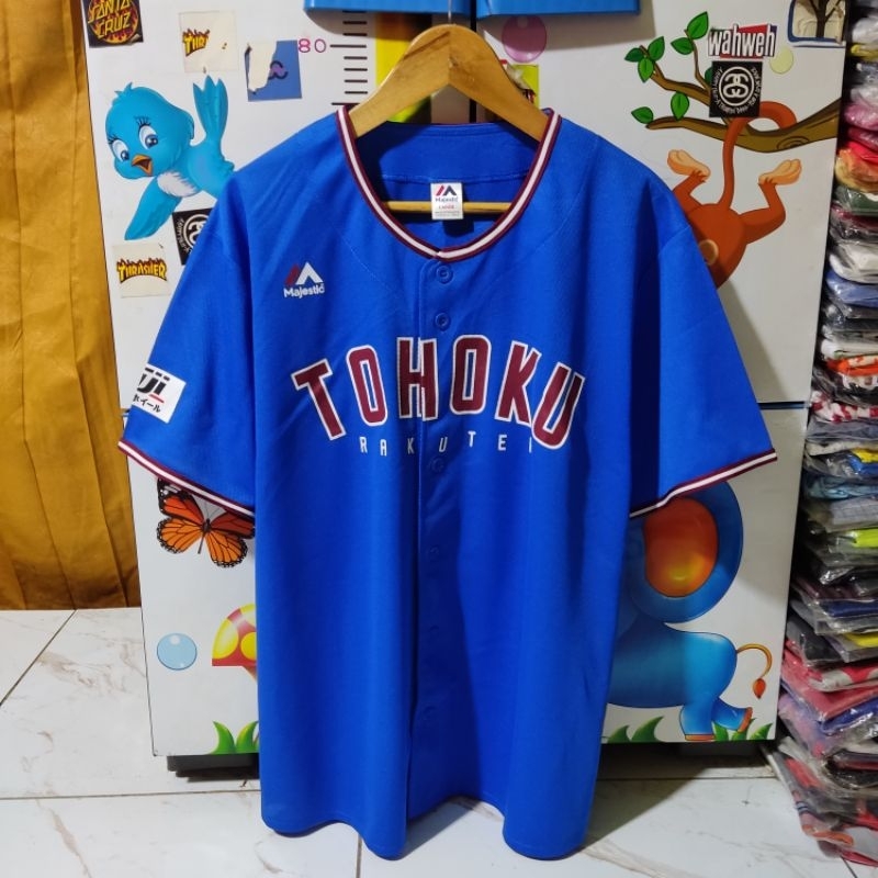 Kaos jersey BASEBALL japan TOHOKU by MAJESTIC Size L