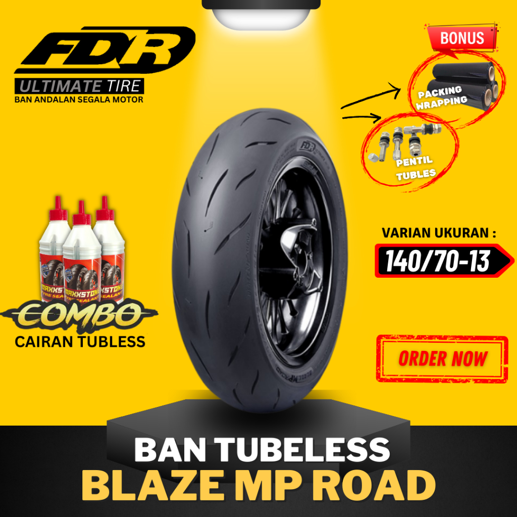 [READY COD] BAN FDR TUBELESS BLAZE MP ROAD RING 13 / BAN LUAR BLAZE MP ROAD ( 140/70-13 ) BAN TUBELE