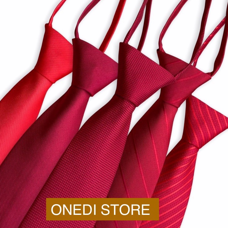 TRENDING  Dasi Resleting Pria Warna Merah