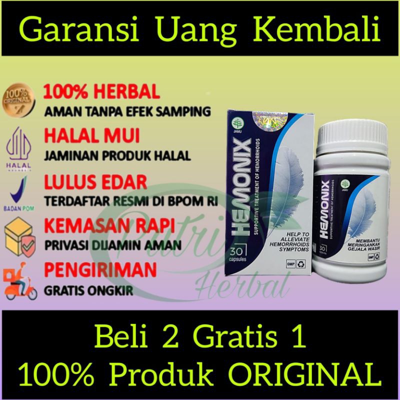 HEMONIX ASLI HERBAL ORIGINAL OBAT AMBEIEN WASIR