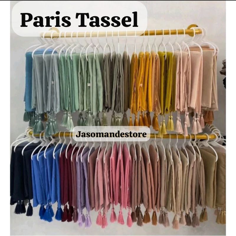 Kerudung Paris Tassel Jambul Mewah Kerudung Segi Empat Tassel Paris Jadul Premium Harga Termurah Gro