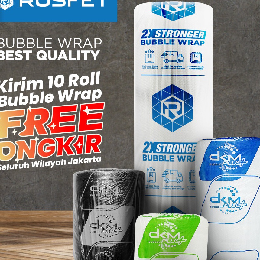 

Terbatas Plastik Bubble Babel Wrap 125cm x 5m Bubble Packing Premium