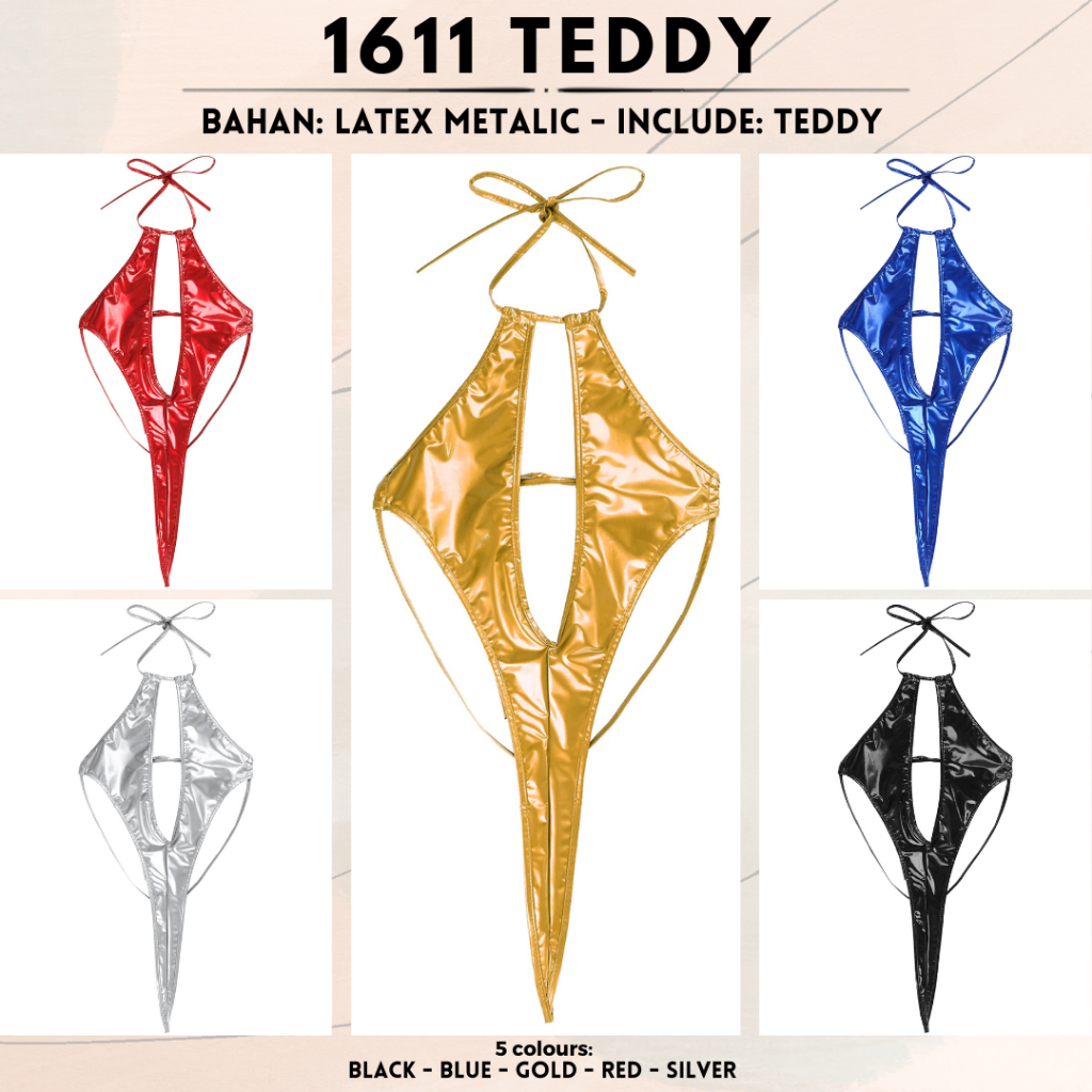 BL Hentai Mini Leotard Lingerie Teddy in Metalic Colour Sexy Lingerie Hot Lingerie Latex - Lingerie 