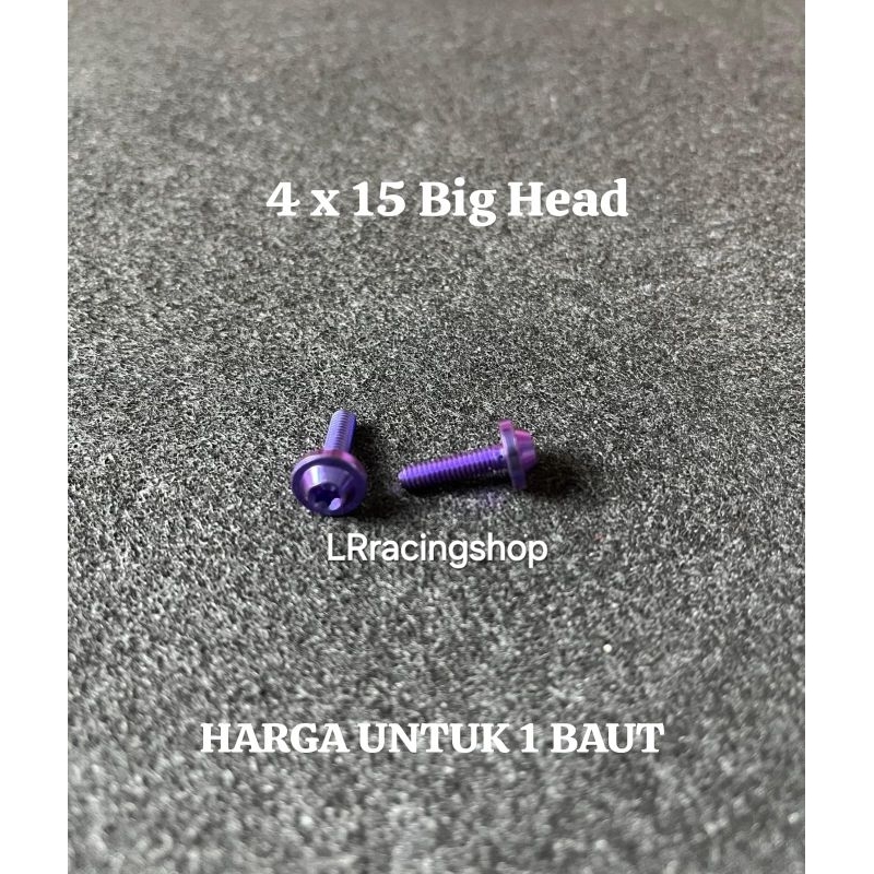 Baut  probolt 4x15 drat 6 panjang 1,5 cm big head original