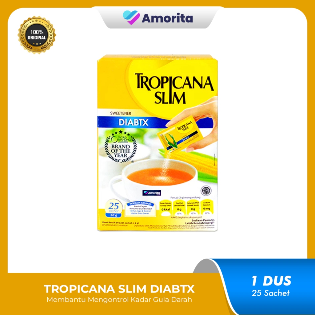 

Tropicana Slim DIABTX isi 25 Sachet - Pemanis Alami Diabetes Bebas Kalori