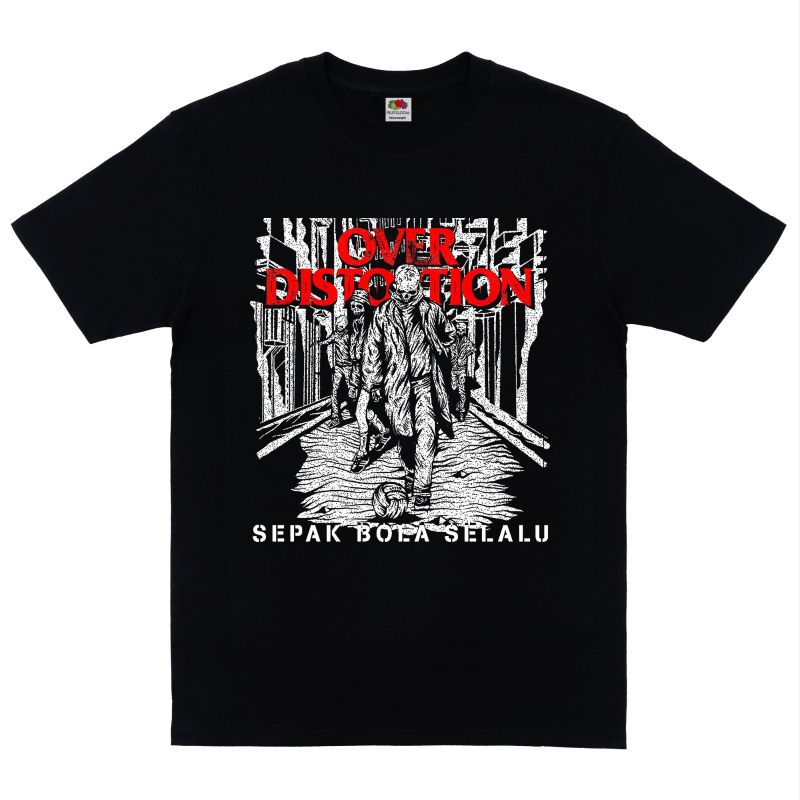 Over Distortion - Sepak Bola Selalu Tshirt black /Kaos Over Distortion