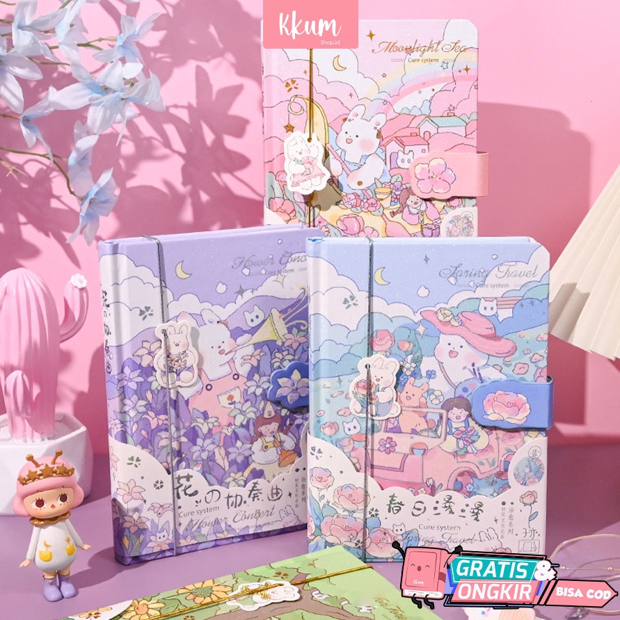 

ART B9K5 Notebook rabbit cute Buku tulis karakter lucu Buku catatan jurnal diary