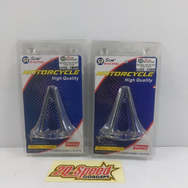 klep sum racing 23/20 batang 4,5 mm