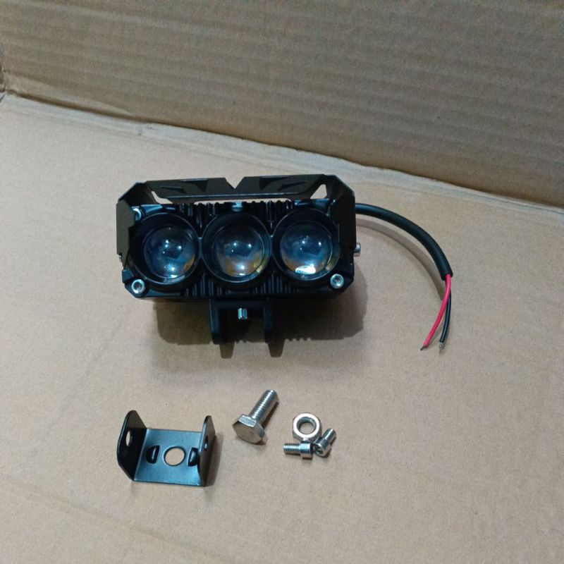 lampu LED project 3mata 3led nyala putih kuning universal