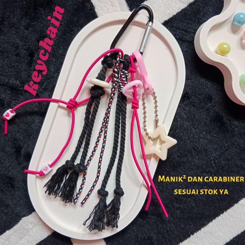 BAG CHARM MACRAME/KEYCHAIN MURAH/GANTUNGAN KUNCI GANTUNGAN TAS TALI KOREA MURAH