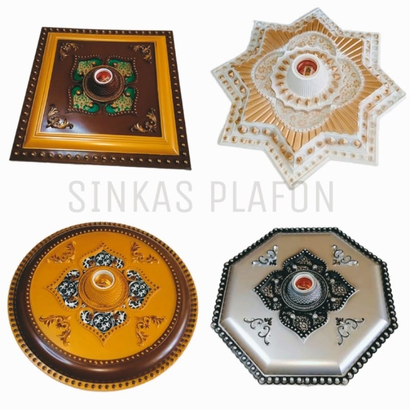 FITTING LAMPU PLAFON ARTISTIK 30 CM * 30 CM/FITTING LAMPU ORNAMEN/FITTING LAMPU HIAS/FITTING LAMPU P