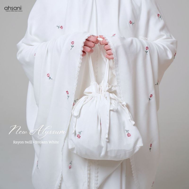 Mukena Bordir New Allyssum Rayon ORI By Ahsani