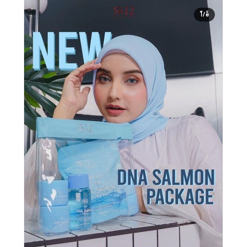 PAKET DNA SALMON SR12 / GLOWING MAKSIMAL / Skincare herbal sr12/ Terlaris