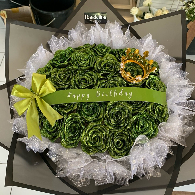 

buket pita satin gliter