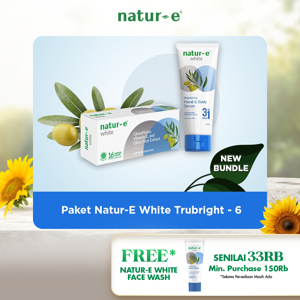 [Bundle] Natur-E White 16s Soft Capsule & Hand Body Serum - Paket Skincare & Suplemen Kecantikan