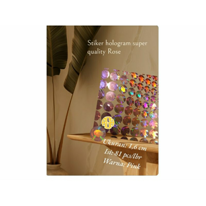 

stiker hologram super qualit Rose
