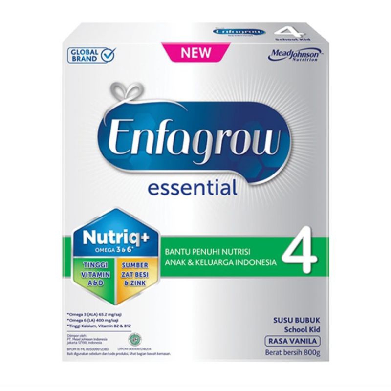 

Enfagrow Essential 4 Susu Bubuk Pertumbuhan Anak >3 Tahun Vanila 800 g