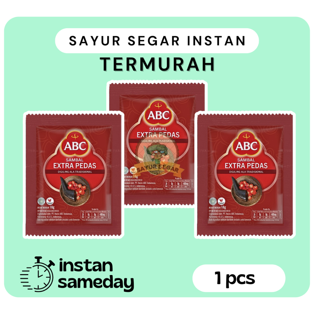 

Sambal Extra Pedas ABC 15gram - Sayur Segar Instan