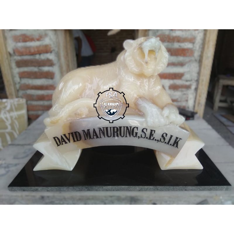 PAPAN NAMA MEJA KERJA BATU ONIX/PATUNG HARIMAU BATU ONIX MEJA KERJA/PATUNG PAPAN NAMA MEJA KETJA ONI