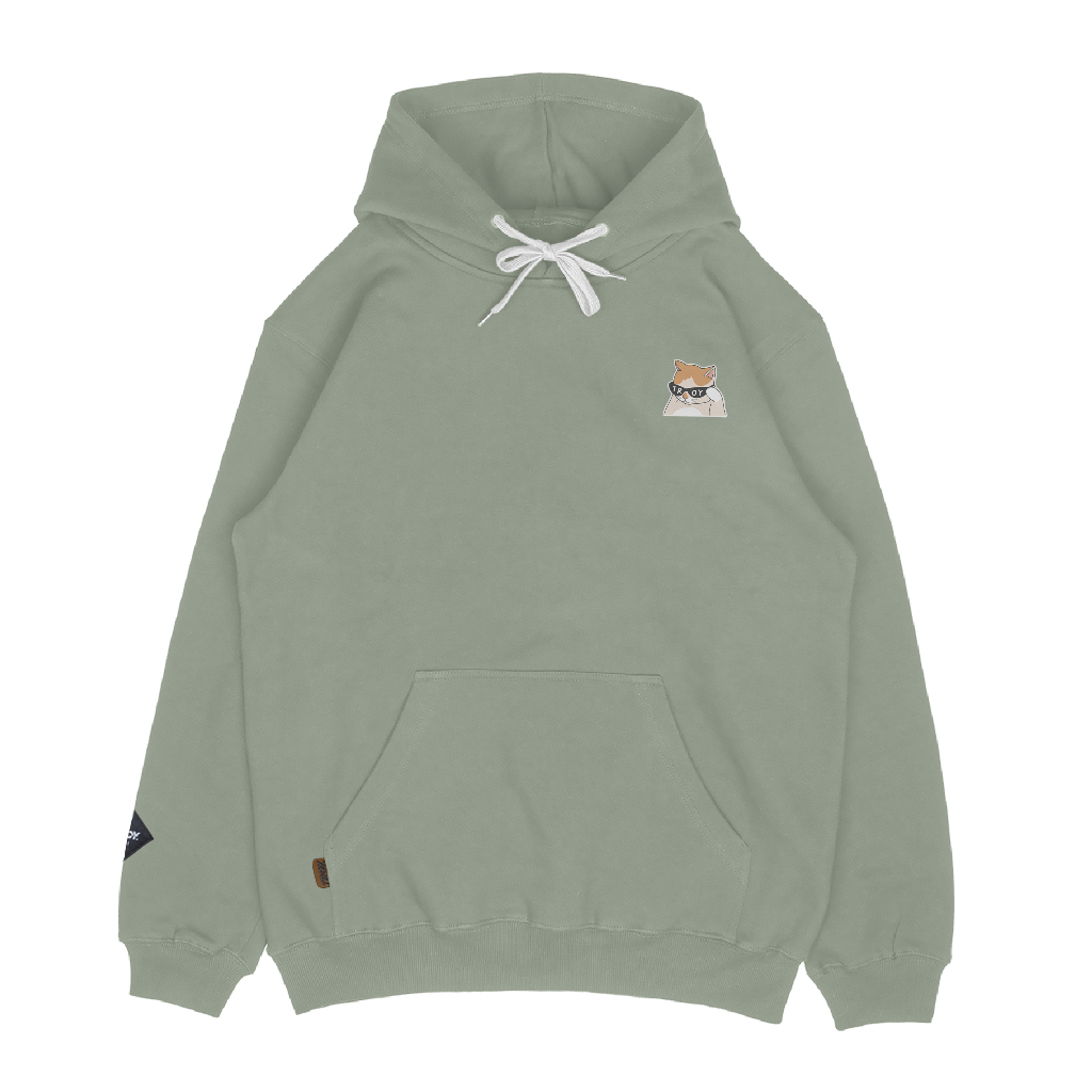 Troy Company Hoodie Sage Green Cat Eye - Hoodie Pria Wanita Hijau Sage KH 2817