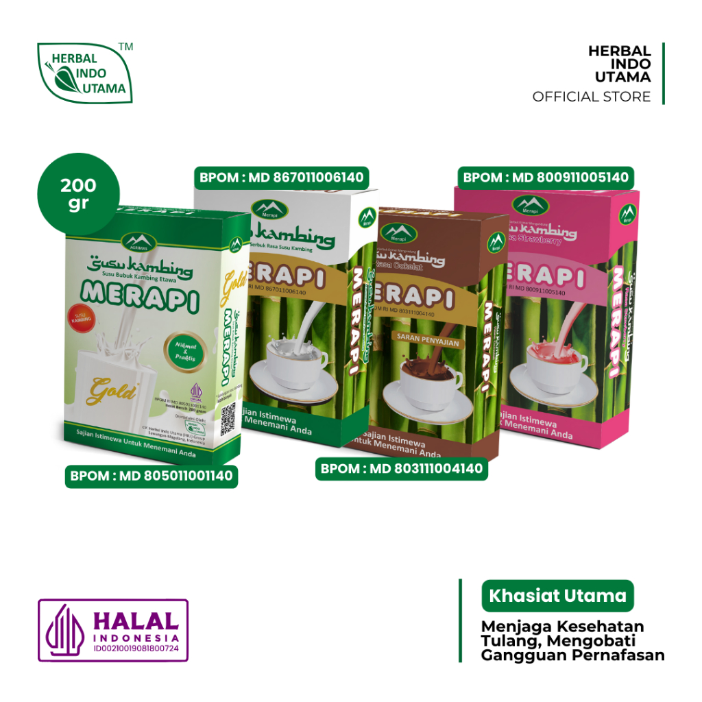 

HIU – SUSU KAMBING MERAPI Menjaga Kesehatan Tulang, Mengobati Gangguan Pernafasan Herbal Indo Utama