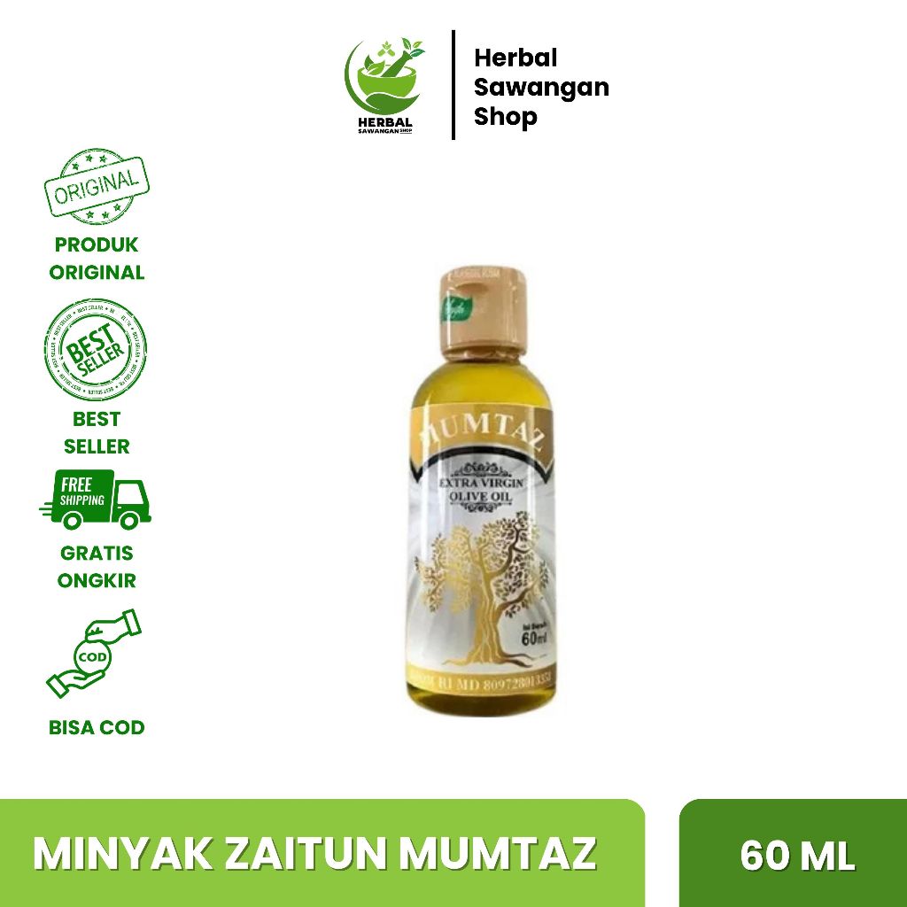 

KEMASAN BARU Minyak Zaitun Mumtaz 60m | Minyak Zaitun Extra Virgin Olive Oil